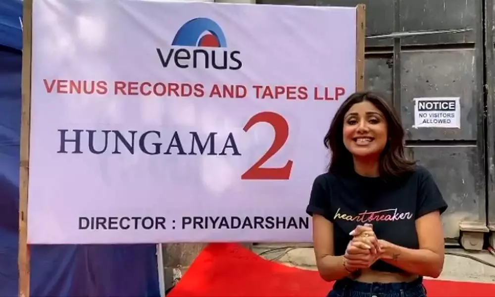 Shilpa Shetty Kundras Kick Starts Shooting For Hungama 2