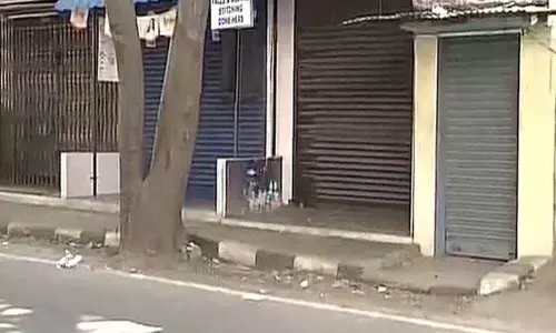 Shops and establishments down shutters in support to Bharath Bandh