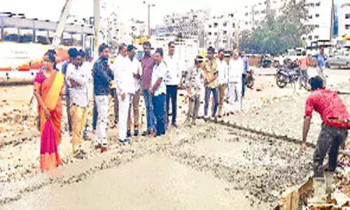 MLA Arekapudi takes stock of CC road works