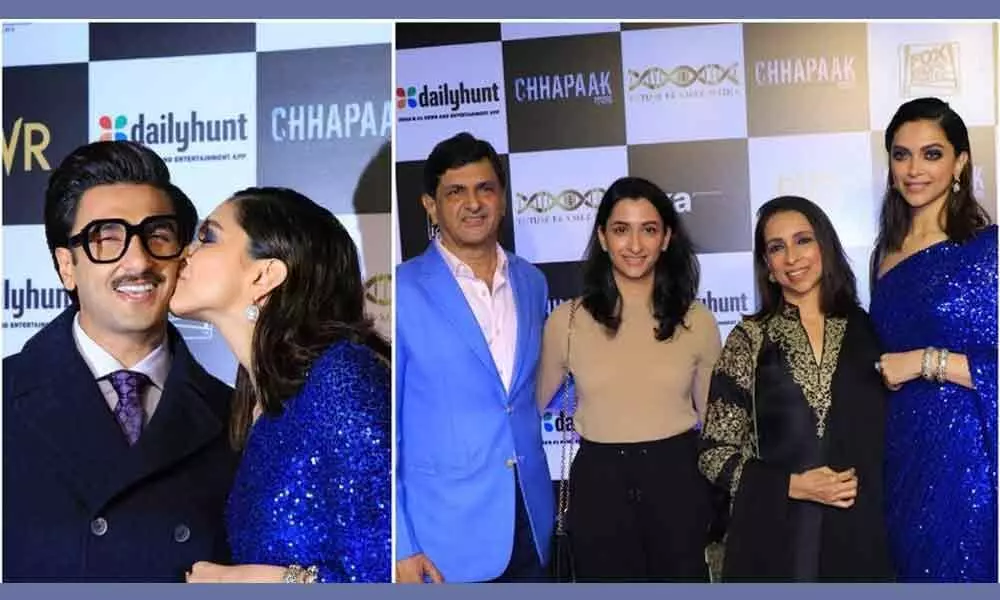 Chhapaak Screening: Deepika And Ranveer Dazzle In The Gala Event