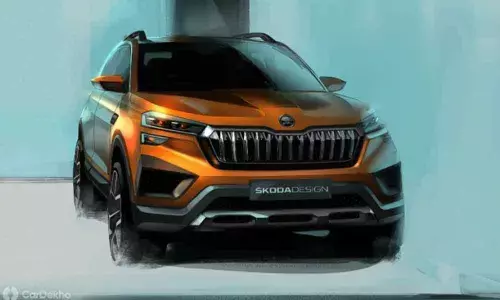 New Skoda Vision IN Sketches Tease Exterior Of Kia Seltos Rival
