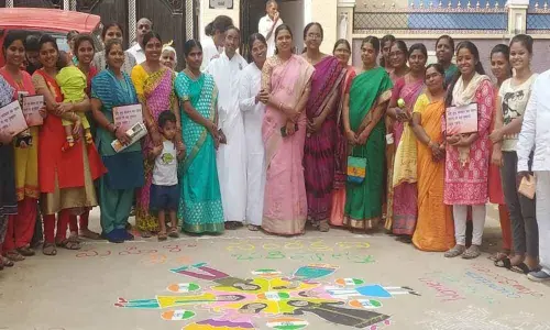 Rangoli contest held by Brahma Kumaris