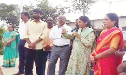 Collector Ayesha Masrath Khanams ire over Palle Pragathi works in Mansanpalli and Mambapur villages