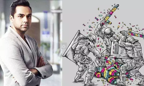 Abhay Deol shares art on police brutality