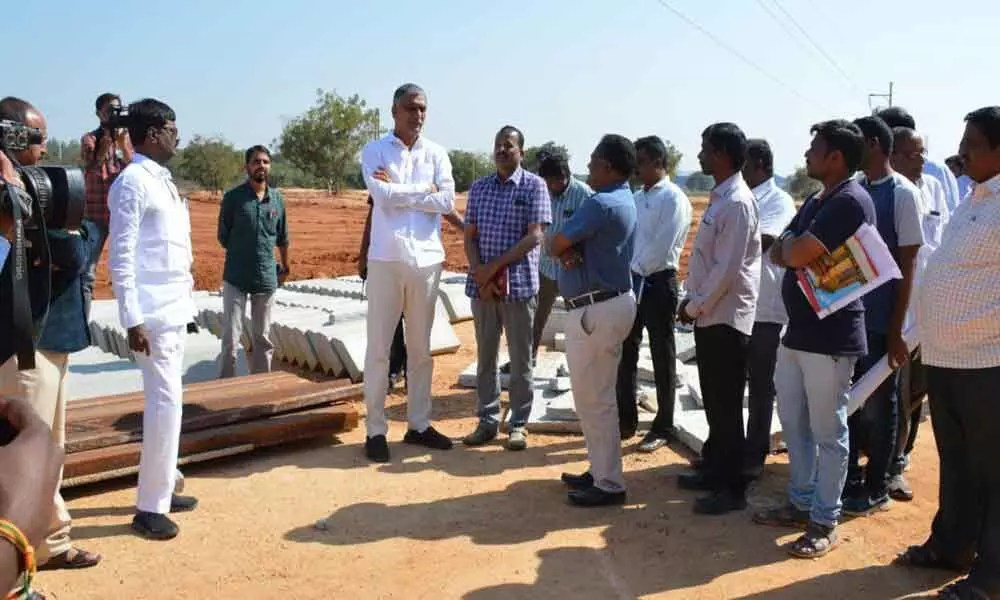 Harish Rao inspects new collectorate site