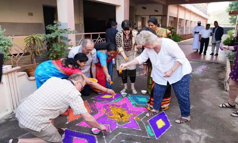 Kazipet: Foreigners tryst with Sankranthi