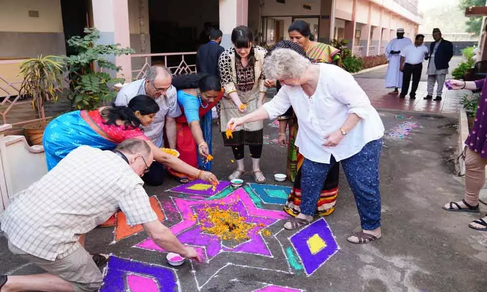 Foreigners tryst with Sankranthi