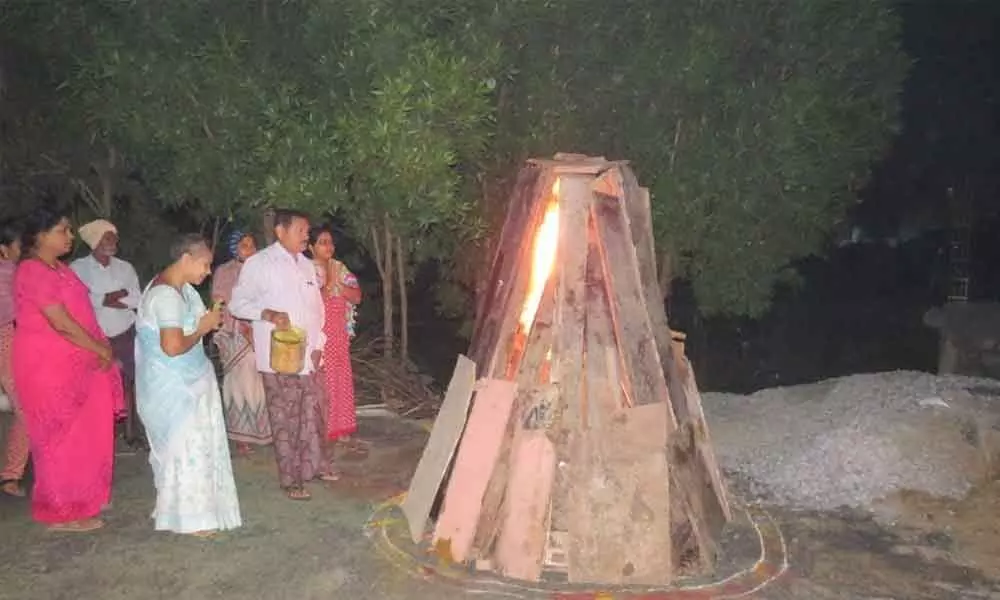 Bhogi celebrated at Nandamuri Nagar in Vijayawada