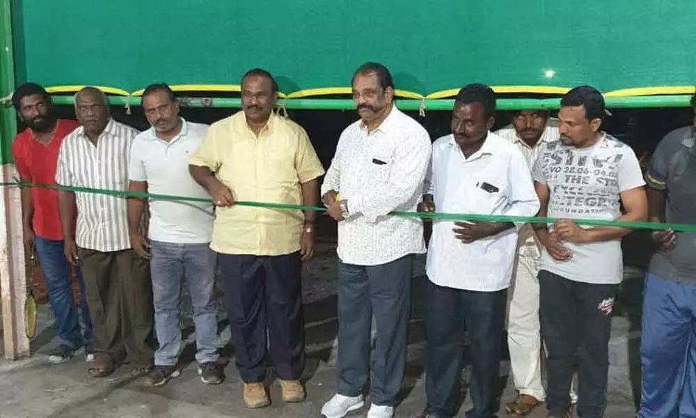 DSP E Ashok Kumar Goud opens EVE shuttle badminton tourney in Vijayawada