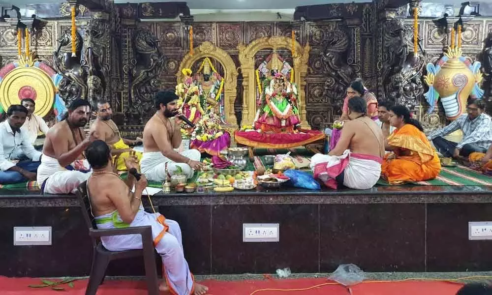 Siddipet: Celestial wedding, special pujas conducted