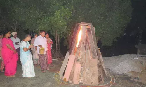 Bhogi celebrated at Nandamuri Nagar in Vijayawada