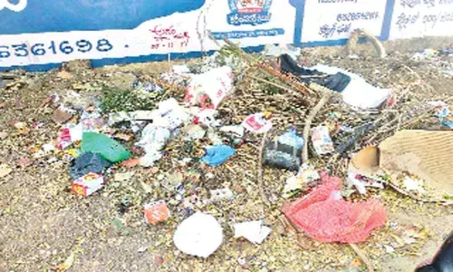 Heaps of garbage left unattended