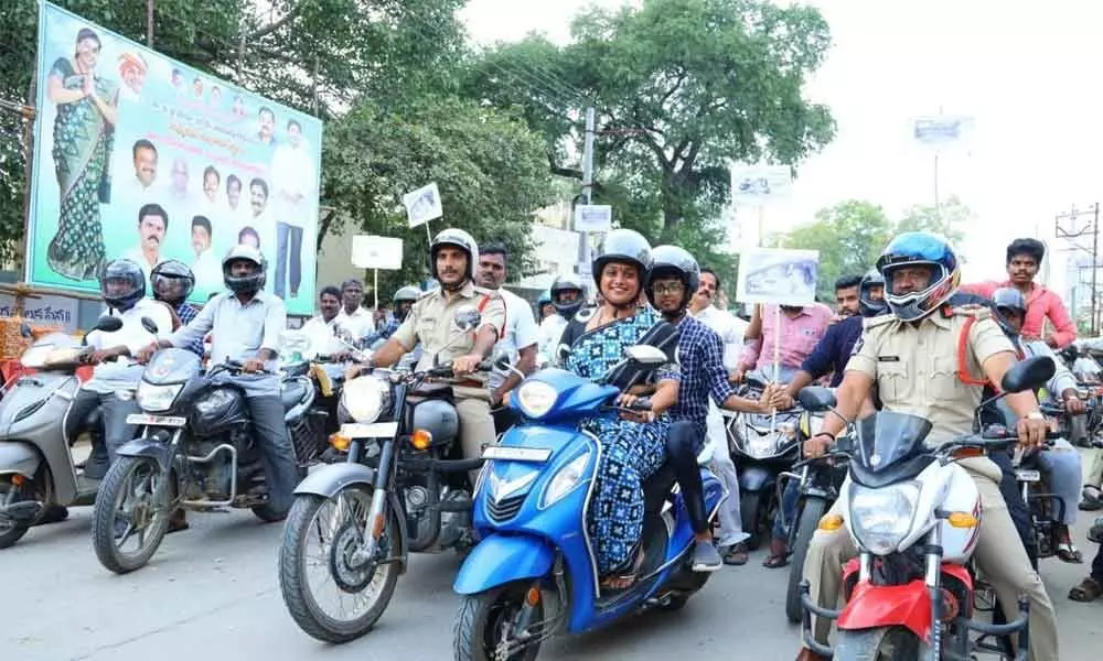 Road Safety Week: MLA  Roja rides scooter