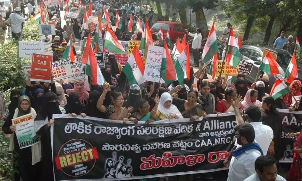 Women stage massive rally against NRC, CAA