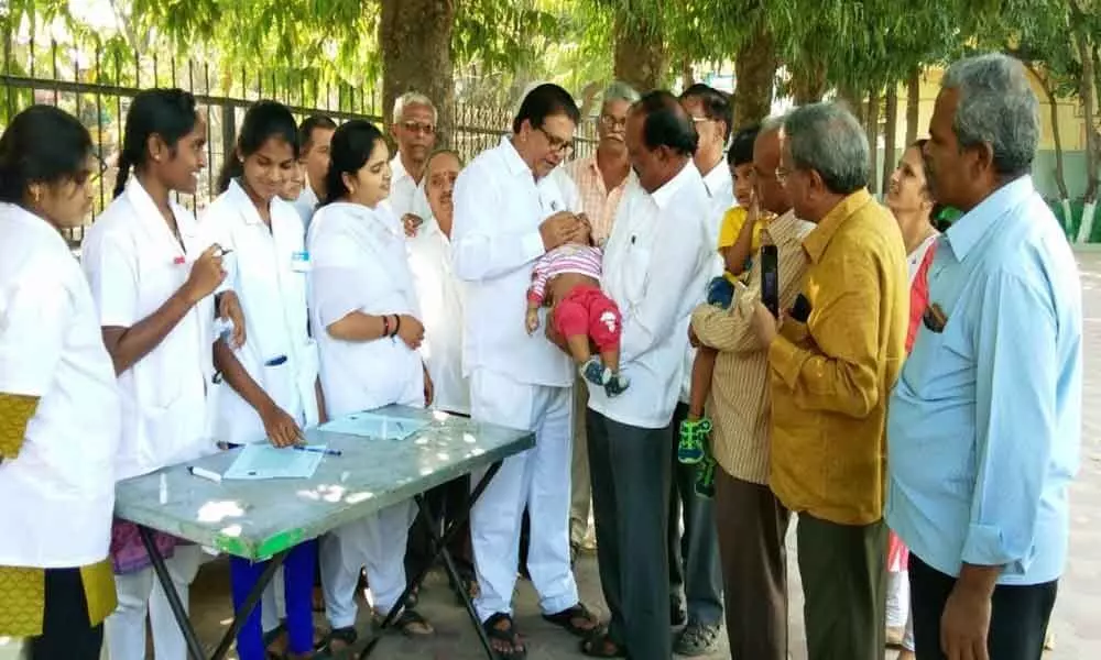 Corporator Janakirama Raju launches pulse polio programme