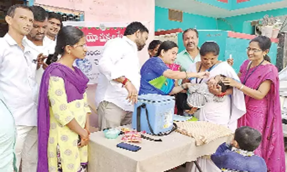 Pulse polio programme held in Indira Nagar division