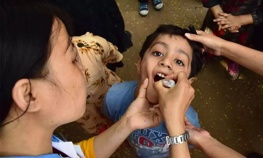 Pulse polio drive held in Telangana State