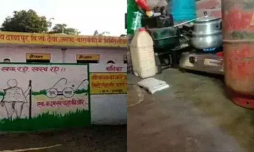 This UP family turns toilet into kitchen, defecates in open