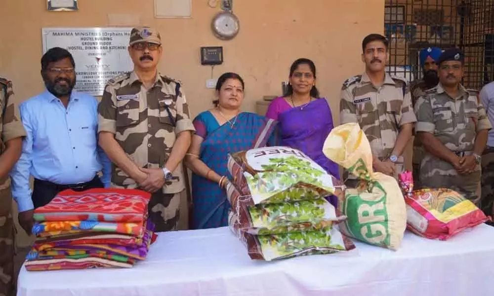 Essential items distributed in orphanage in Patancheru