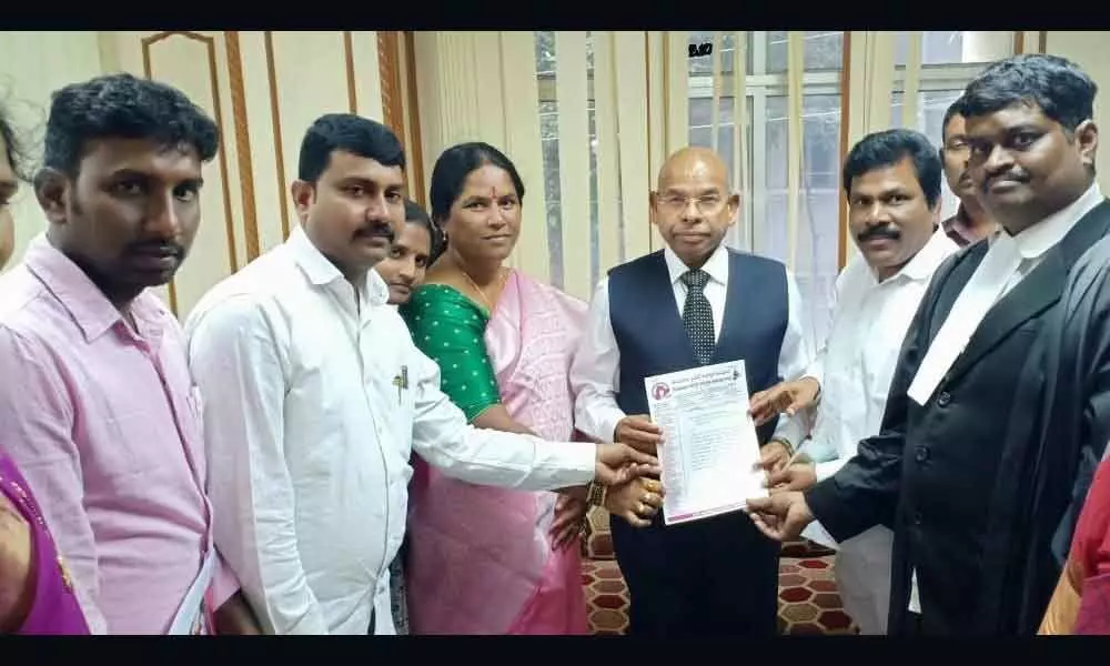 Complaint filed against MLA Jagga Reddy at HRC in Nampally