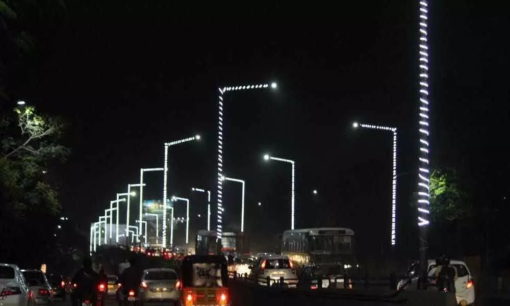 Hyderabad: City roads to brighten with strip lights