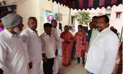 Corporators gesture to bereaved family in Allwyn Colony