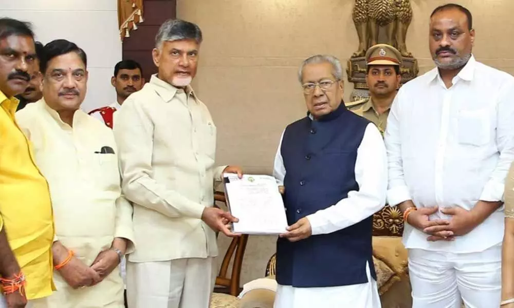 TDP legislators write to Governor complaining on Speaker and Chief Minister