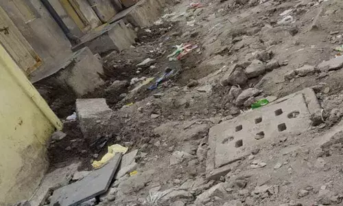 Difficult to commute as road dug up