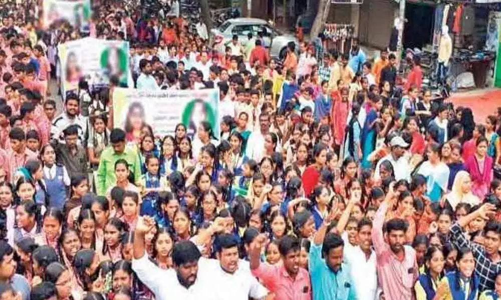 Students seek strict punishment to rape accused, take out rallies