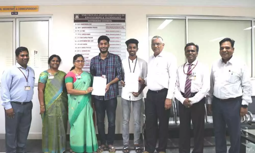 Hyderabad: 2 VNRVJIET students bag 40 lakh pay package in DENSO