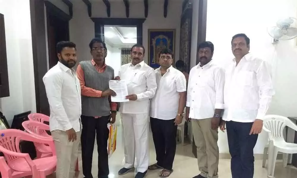 Hyderabad: CMRF Fund aid letters handed over to Government Whip Arekapudi Gandhi