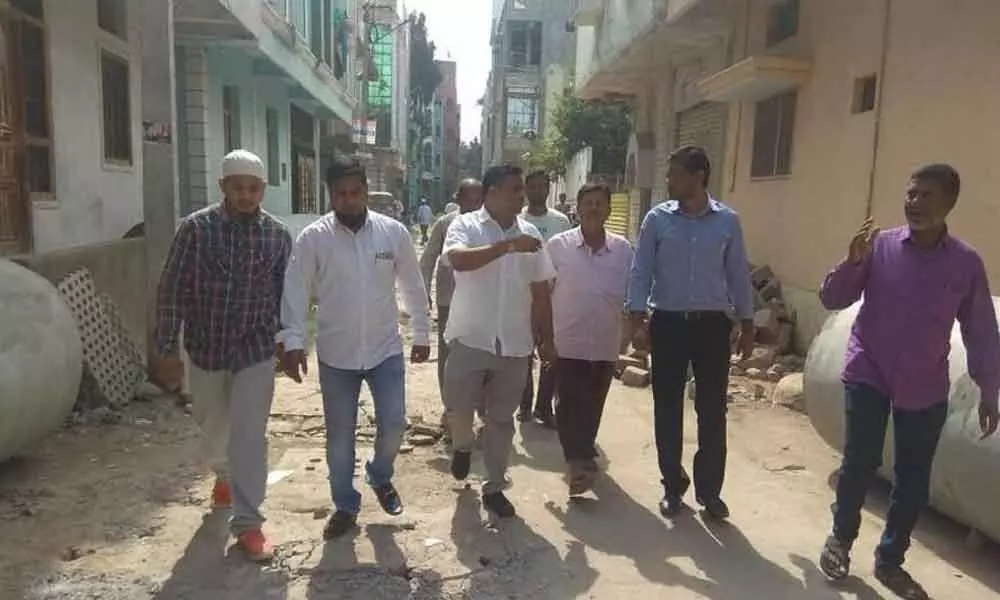 Hyderabad: Officials study state of civic works in Malakpet