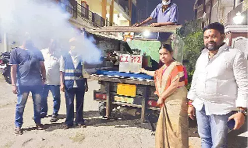 Hyderabad: Corporator Santhi acts on mosquito issue