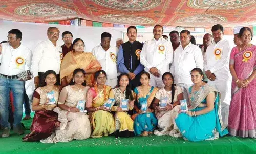 MLA Arekapudi Gandhi asks students to set clear goals, pursue them