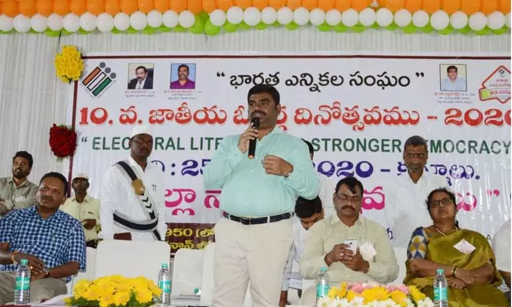 Kurnool: District Collector G Veerapandian has called upon to enrol as voters