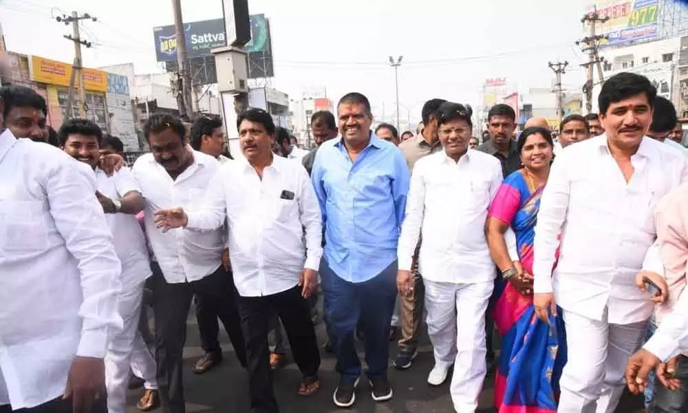 Visakhapatnam: Foundation stone laid by Minister Muttamsetti Srinivasa Rao for slew of development works