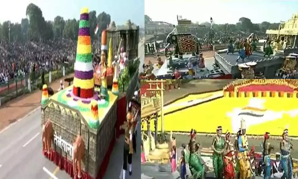 The two Telugu states presents tableau at Republic day celebrations at Red Fort in New Delhi