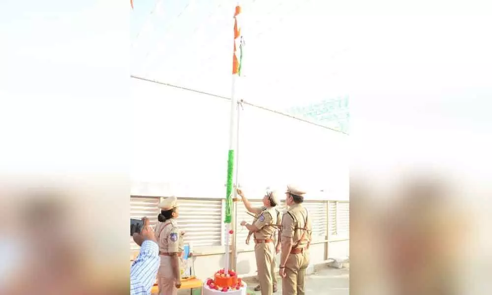 Hyderabad: Flag hoisted at Rachakonda Commissionerate