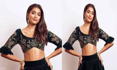 Pooja Hedge In  Black Lehenga  Creates Magic On  Internet