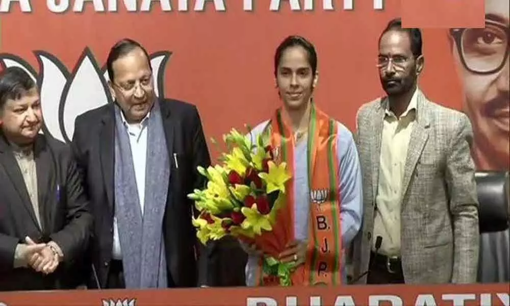 Ace badminton player Saina Nehwal joins BJP