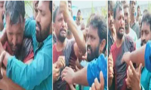 TRS worker attempts suicide in Suryapet