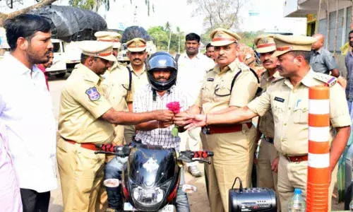 Wear a helmet for your family: Nirmal SP C Shashidhar Raju