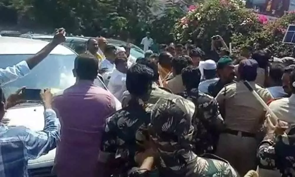 Tension grips in Hindupur after YSRCP cadre blocks MLA Balakrishna