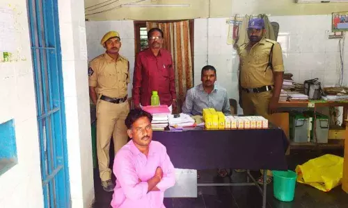 Guntur: Police seize 57 liquor bottles