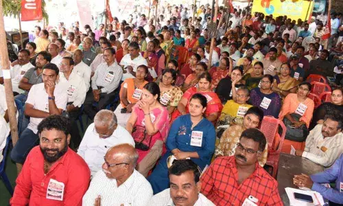 Ongole: Staff from 300 bank branches participate in the strike