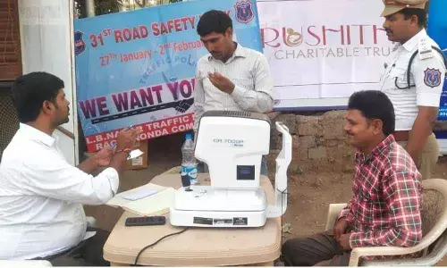 Eye tests conducted for drivers in LB Nagar