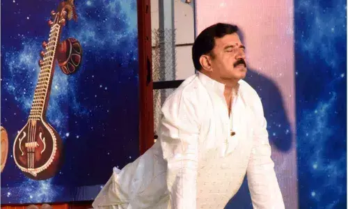 Surya Namaskaram, asanas performed at Srisailam temple