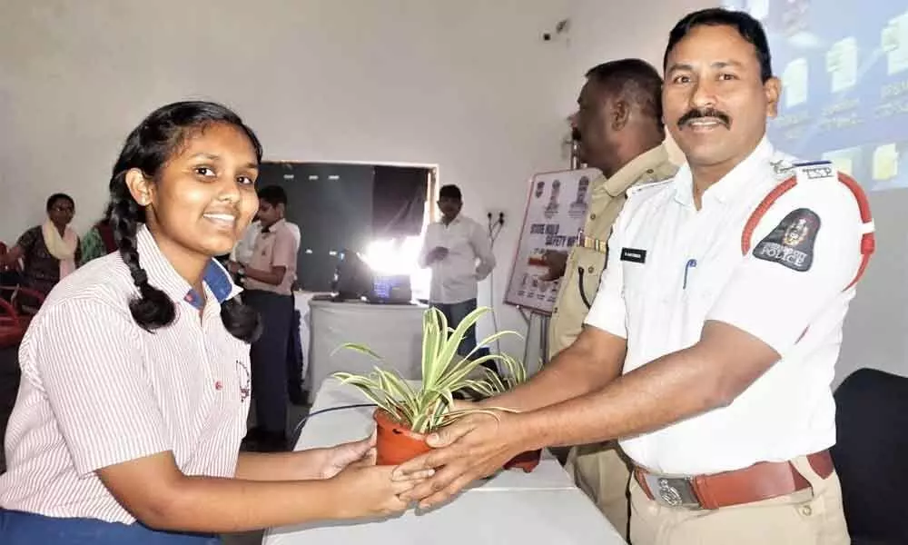 Cops hold awareness programme for students in Old Bowenpally
