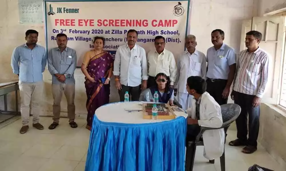 Patancheru: Free eye camp conducted in rural areas