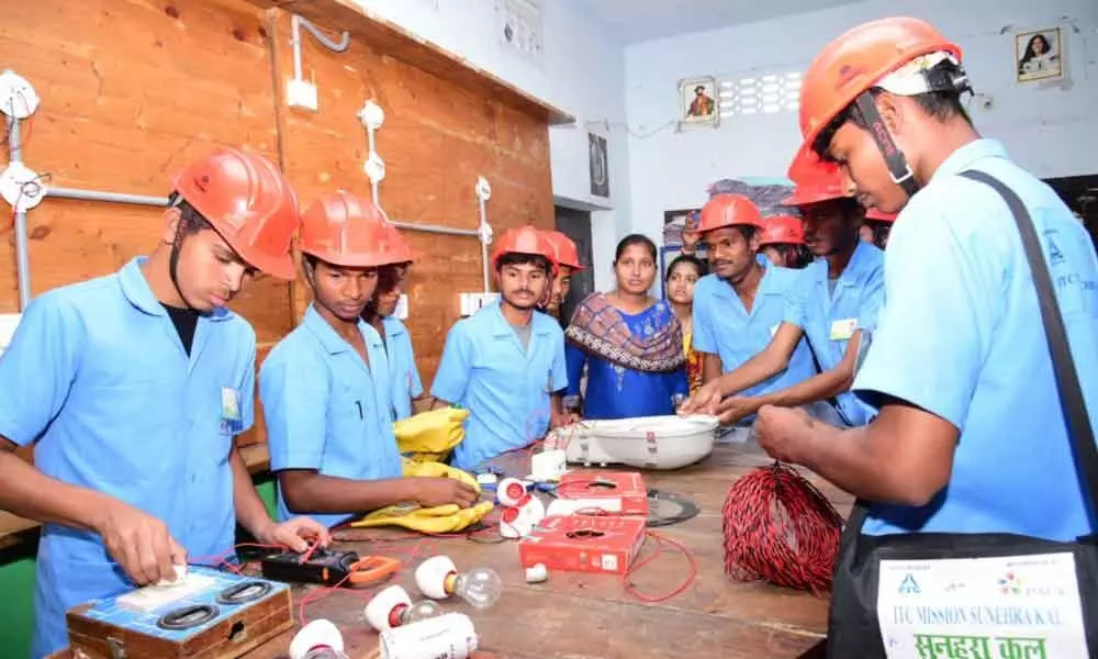 Khammam: ITC trains jobless youth provides facilities in schools as part of CSR
